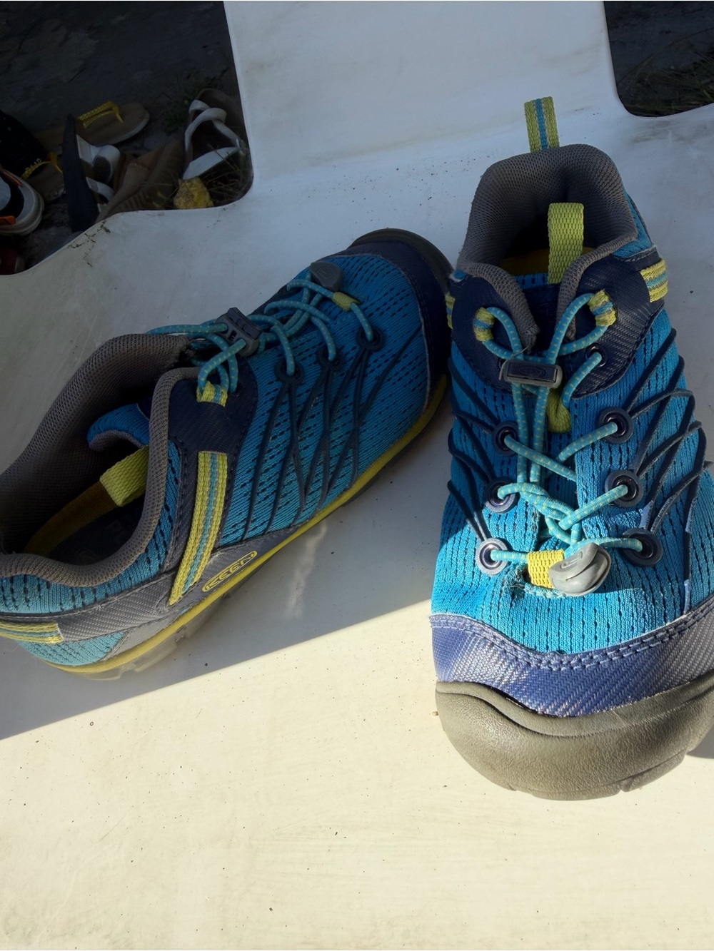 Keen Kids Blue and Yellow Trail Sneakers